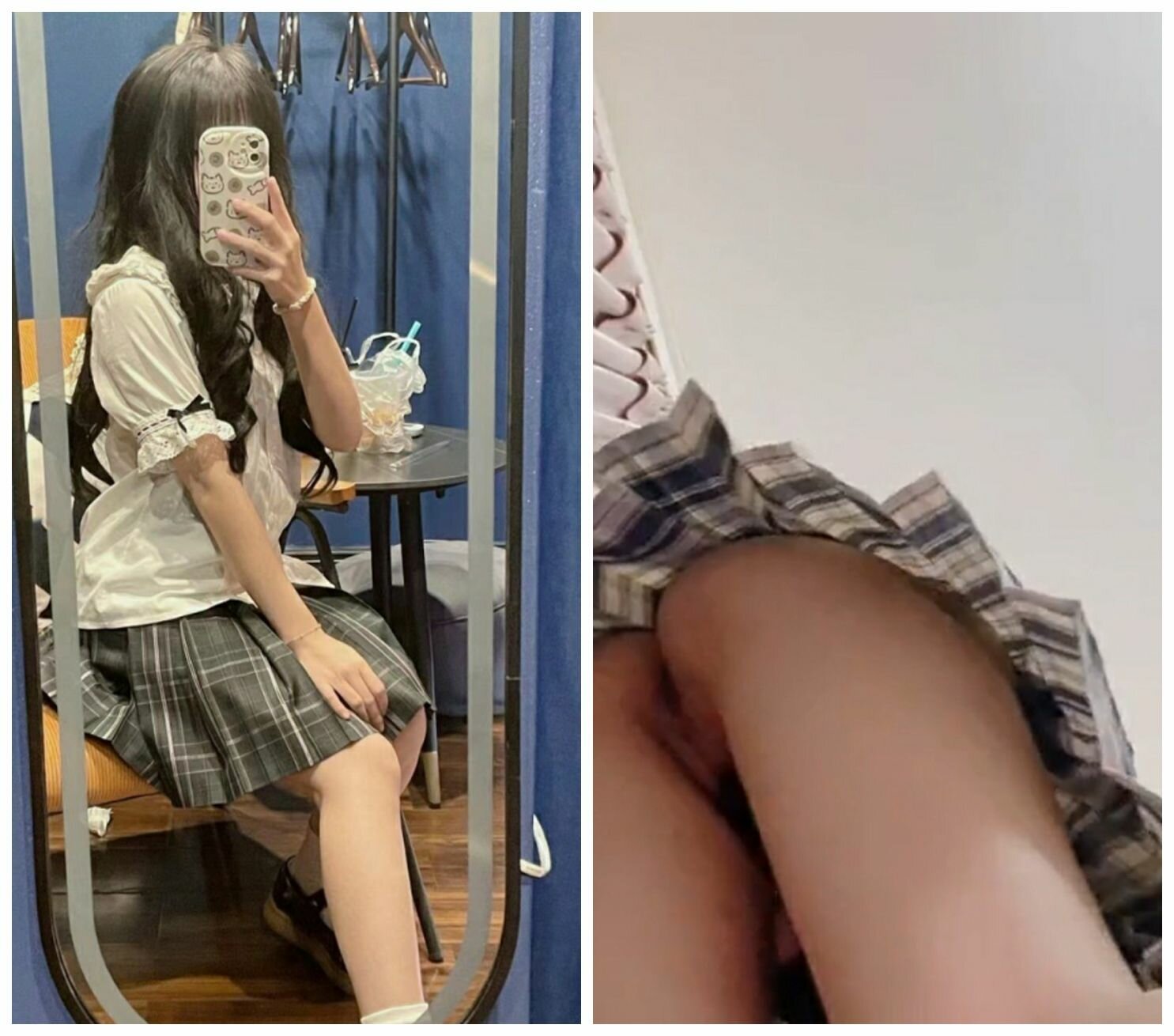 ☀️表姐没穿内裤铺床单,假装到她房间叫她出去逛街,趁机偷拍她裙底,差点直接坐镜头