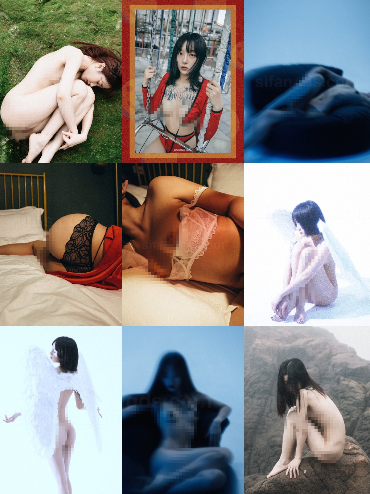 4-21求档作品【重磅核弹】luka新图-emo+其余7位大神网红摄影 大尺度私拍