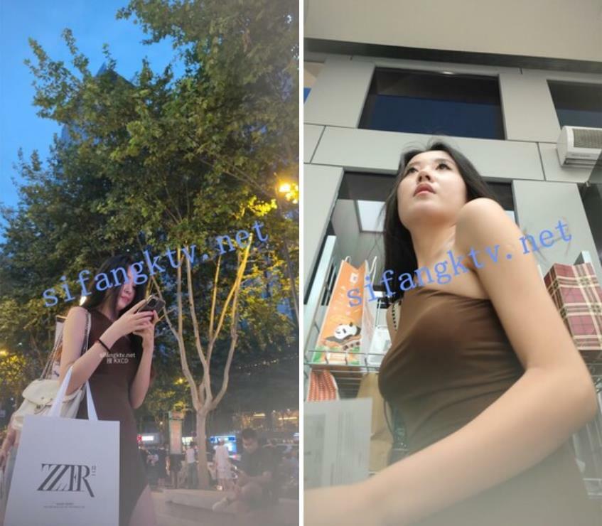 大神尾随偷拍美女裙底风光❤️棕色开叉裙身高170 极品美女盏灯底下抄底白内内