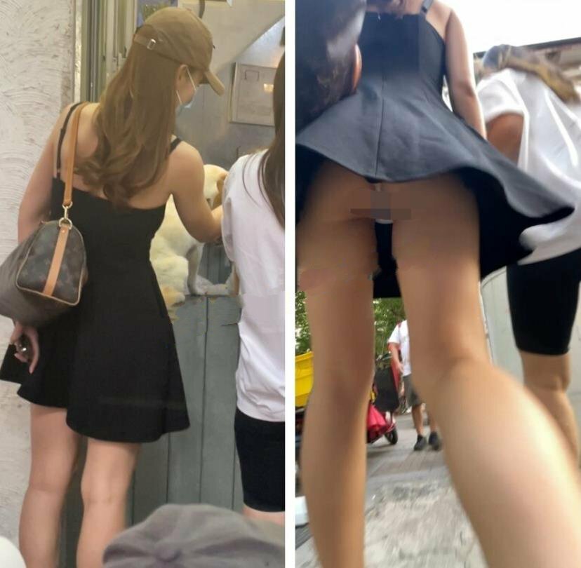 大神偷拍美女❤️双胞胎姐妹逛街妹妹镜头前扭屁股露性感蕾丝骚❤️黑短裙丁字裤美女捂不住裙底美尻怼进裙底拍