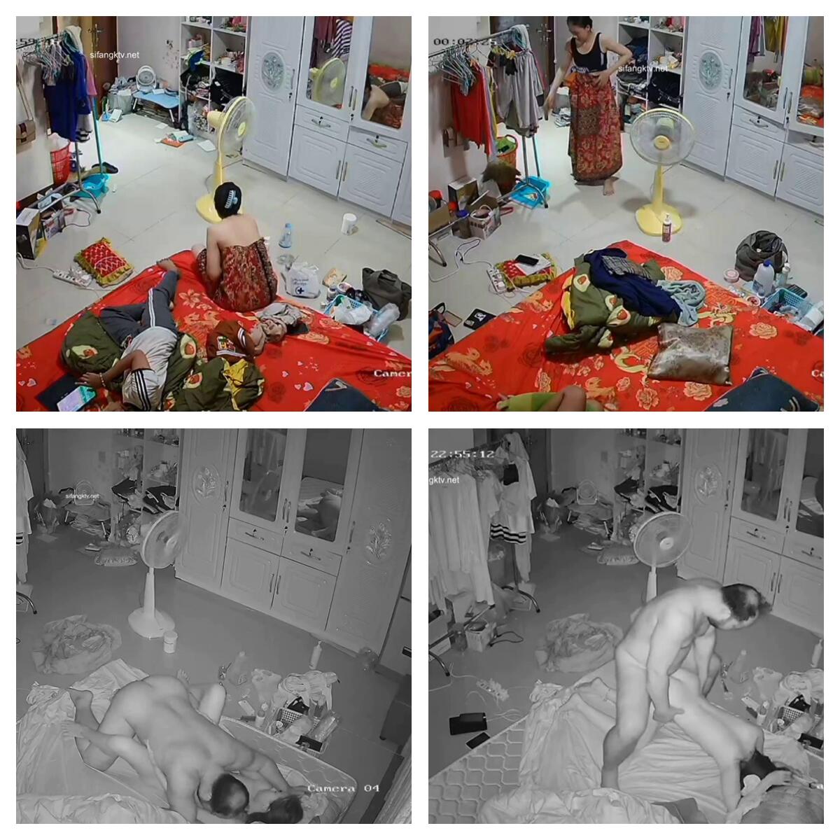 黑客破解摄像头偷拍❤️少妇老公长期不在家被猥琐公公经常夜里闯入房间扒光强搞