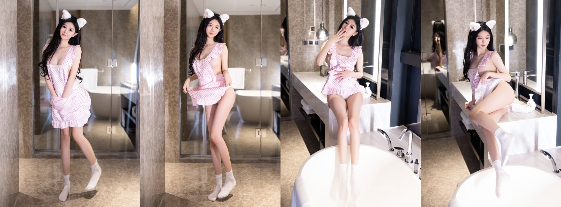 ⚡顶级女模最新尺度升级！颜值巅峰秀人网当红女神模特【谢小蒽】私拍，粉色女仆狗链鞭打手指高速摩擦高潮喷水