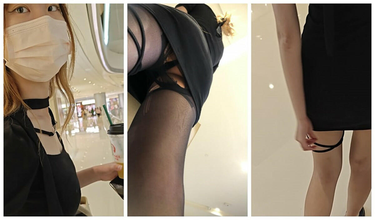 售价82大洋❤️精品作品❤️【NTRCD】94.极品无内！美女黑丝被撕烂，店里被男友咸猪手直接摸无内小穴