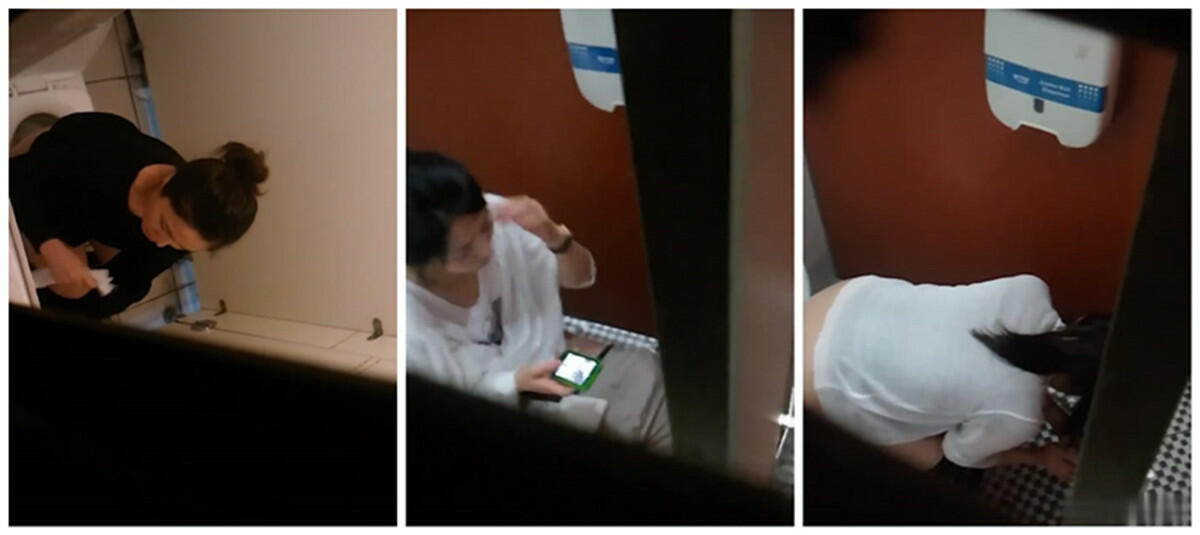 【韩国厕拍】某餐厅女厕窗外❤️偷窥美女尿尿不少人躲在厕所吸烟