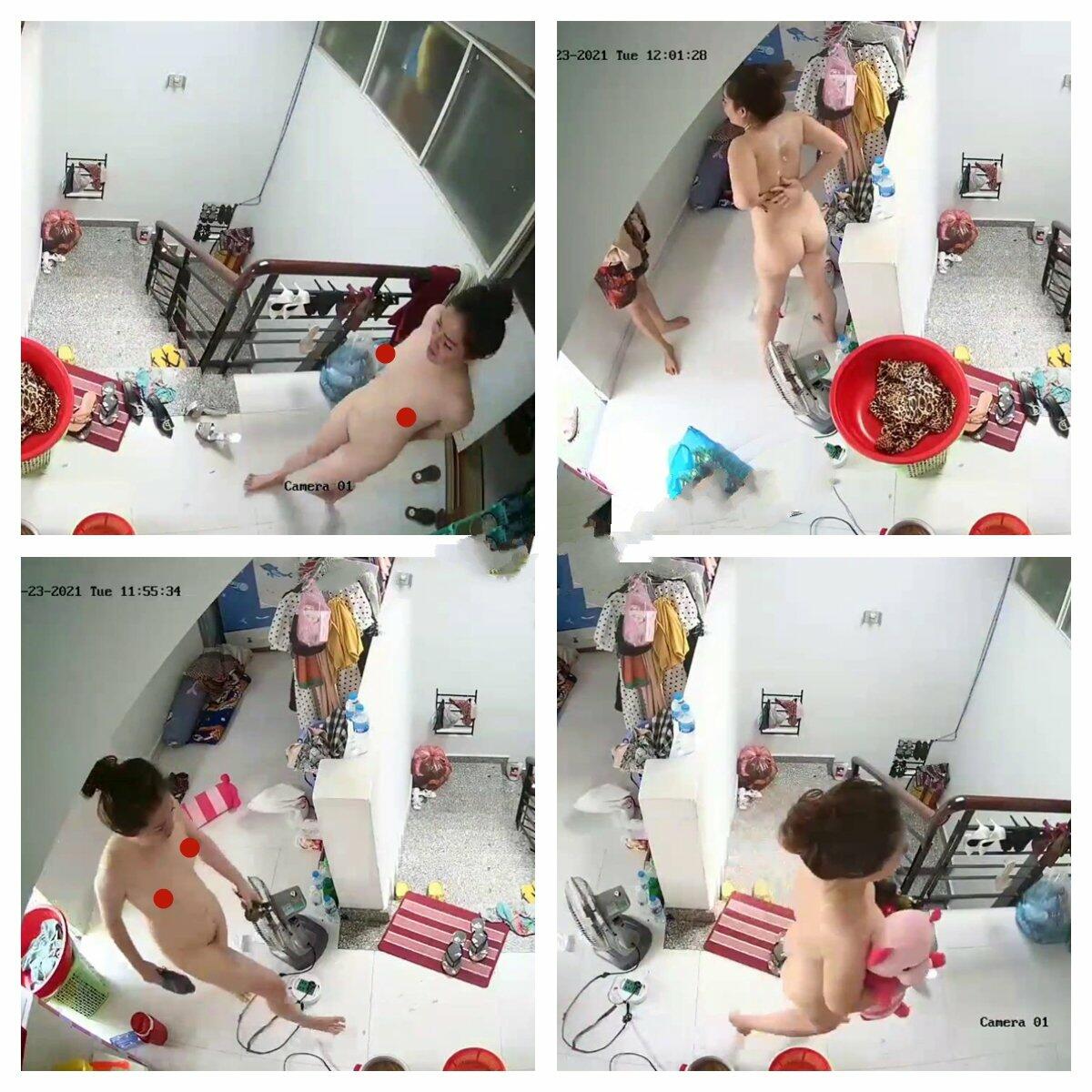 黑客破解夜总会女生集体宿舍监控摄像头偷拍❤️妹子日常更衣私密生活 居然还有男的进去盯着人奶子看