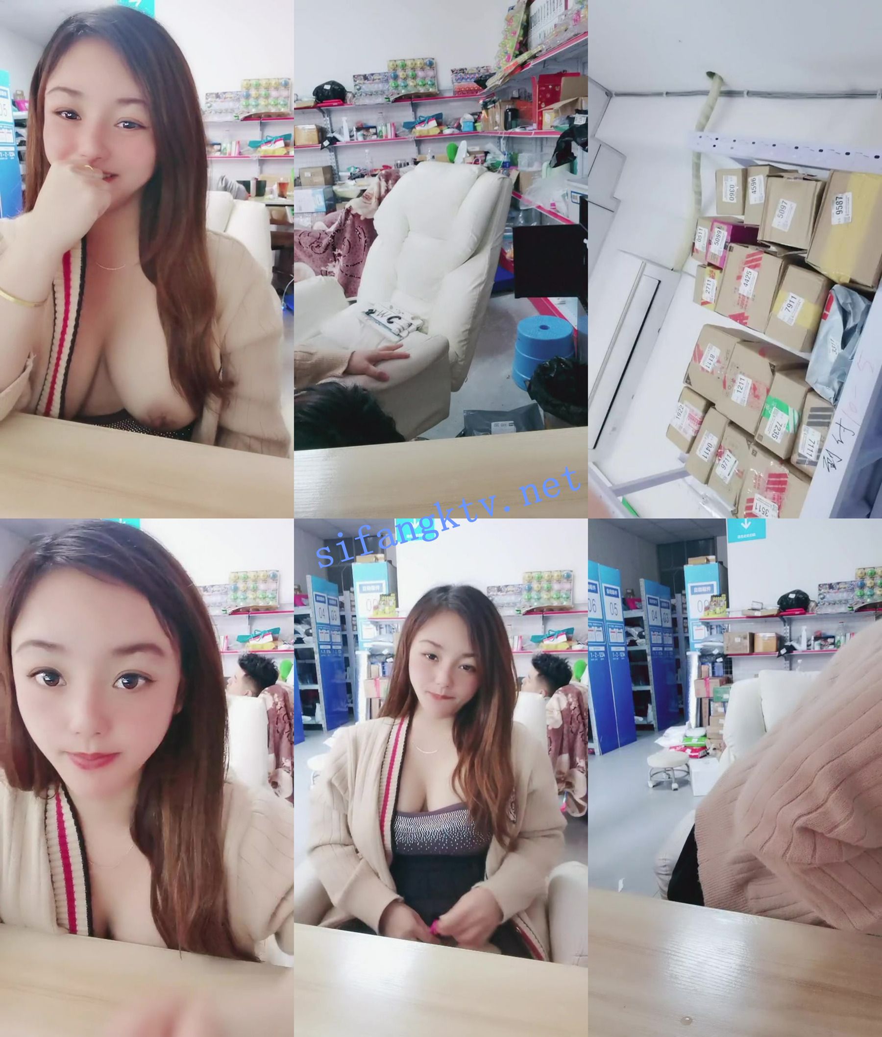 ██快鸟驿站直播，【快递小妹】取快递人来人往，大尺度