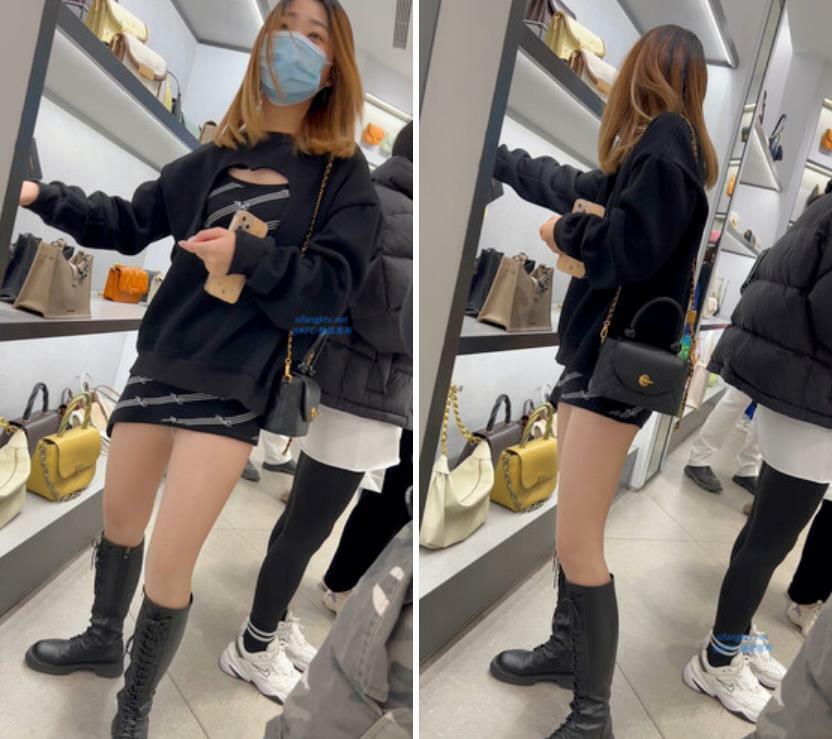 大神尾随偷拍美女裙底风光❤️超短裙靓女逛街 肉丝袜蕾丝内漏出几根毛两闺蜜逛街身材好娃娃脸同款肉丝袜白窄内