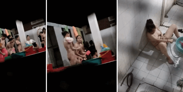 【 洗澡偷拍】破洞偷拍一群打工妹 惊喜发现小胖妹自慰！