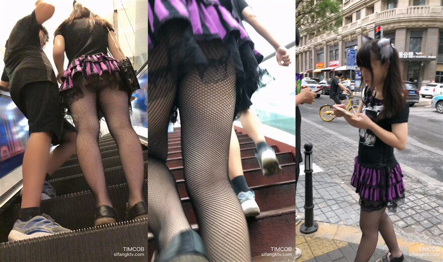 商场一路跟踪抄底黑丝嫩妹,上个厕所的功夫出来就换了一条丝网,可以确定她没穿内裤