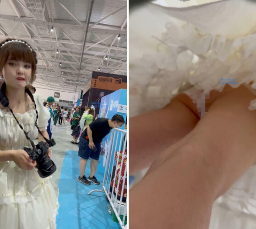 大神漫展偷拍美女裙底❤️长裙摄影师萝莉塔逛街透明内前面一片黑森林闺蜜逛街的黑丝萝莉塔白丝小萝莉一箭双雕
