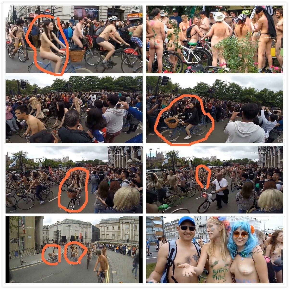 【外网破解】伦敦2015年万人裸骑 惊现杭州漂亮妹子12V