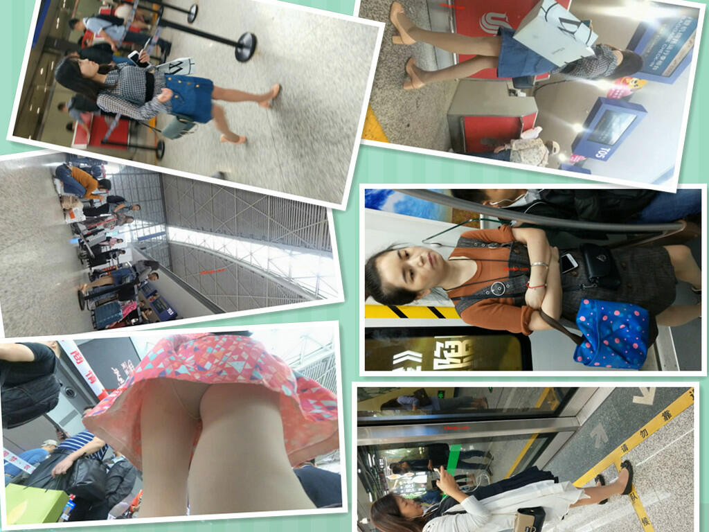 ANXIANGHANG精选※机场抄底系列 丝 袜篇合集